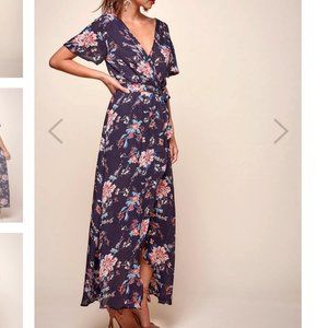 NWT Selfie Leslie- Cheri Floral Wrap Maxi Dress